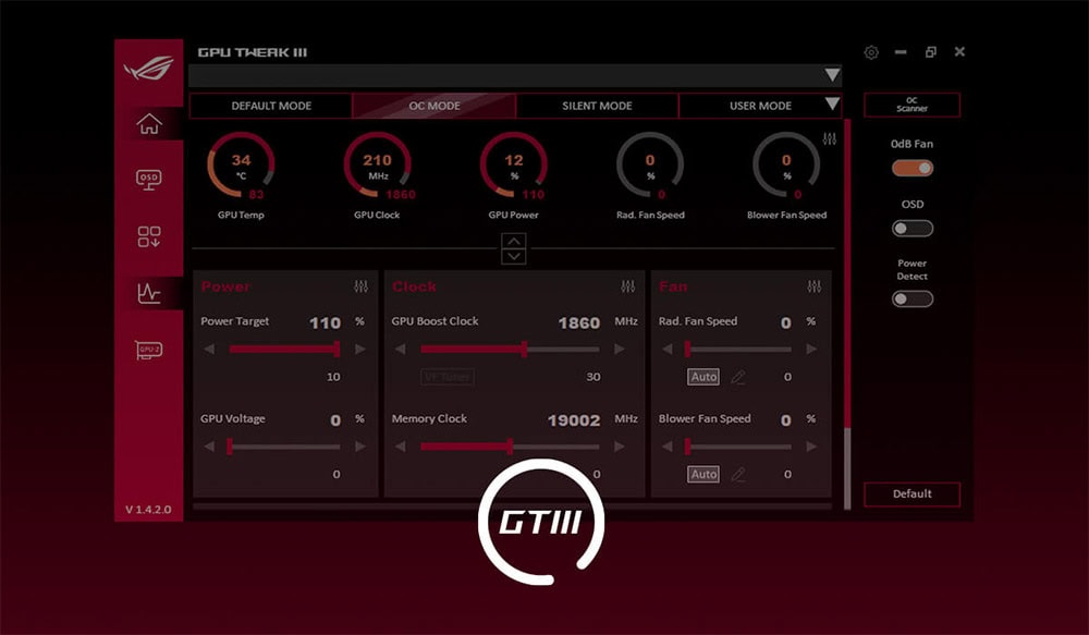 Yüksek performanslı oyun ve grafik işlemleri için GPU hızını ve fan hızını optimize edin.
