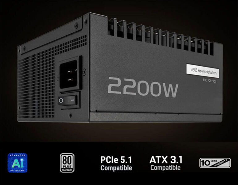 ASUS Pro WS 2200W Platinum 80+ Platinum Güç Kaynağı H2