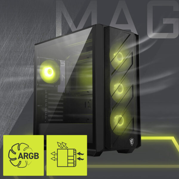 MSI MAG FORGE 330R AIRFLOW ATX Gaming Kasa H1