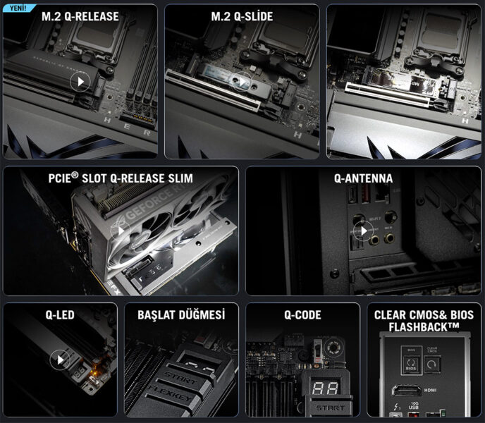 ASUS ROG CROSSHAIR X870E HERO BTF Anakart H22