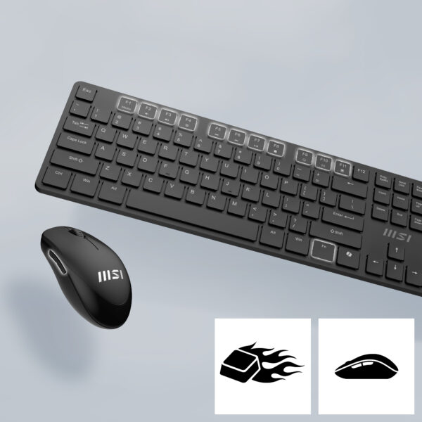 MSI FORGE K200 Wirelesss Combo Klavye Mouse Seti H5