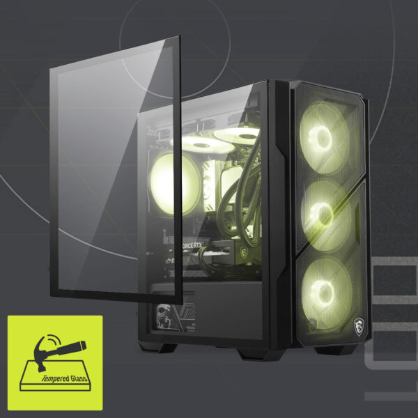 MSI MAG FORGE M110R AIRFLOW mATX Gaming Kasa H5