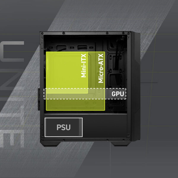 MSI MAG FORGE M110R AIRFLOW mATX Gaming Kasa H6