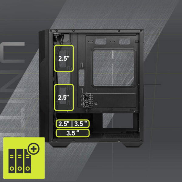 MSI MAG FORGE M110R AIRFLOW mATX Gaming Kasa H8