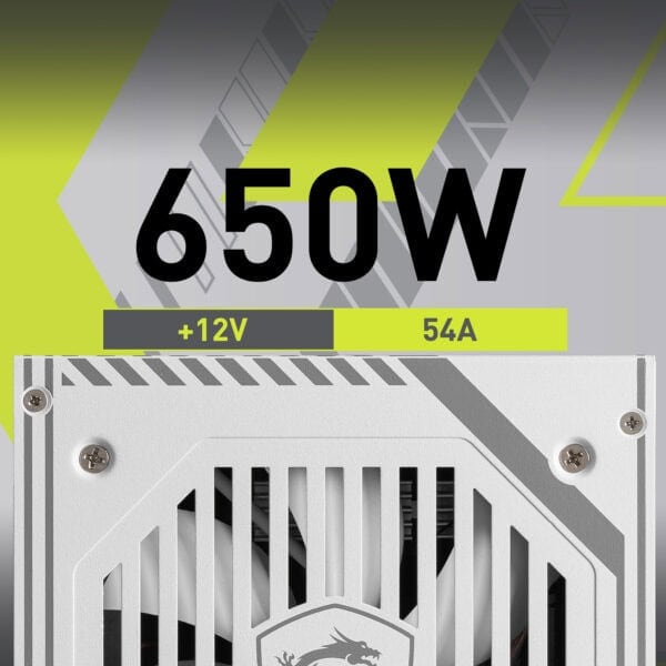 MSI MAG A650BNL WHITE 650W Güç Kaynağı H9