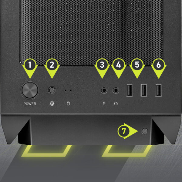 MSI MAG FORGE M110R AIRFLOW mATX Gaming Kasa H9