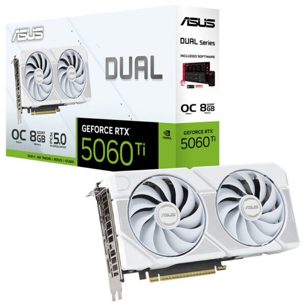 ASUS Dual GeForce RTX 5060 Ti 8GB GDDR7 White OC Edition H1