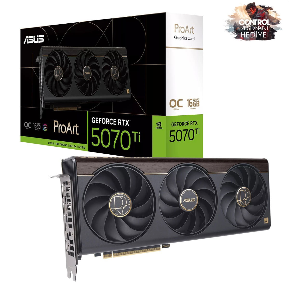 Asus Proart Geforce Rtx 5070 Ti Oc Edition 16gb Gddr7 256 Bit Dlss 4 Ekran Kartı Control Resonant Hediyeli 1