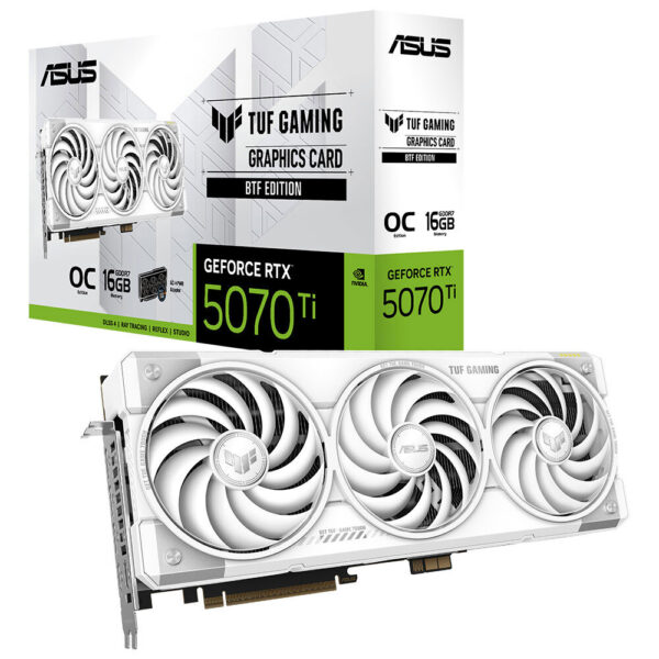 ASUS TUF Gaming GeForce RTX 5070 Ti 16GB GDDR7 BTF White OC Edition Ekran Kartı H1