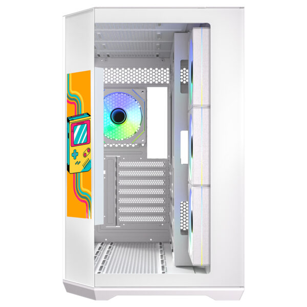 Bitfenix T10 Digital Ef Beyaz 8 8″ Inc Ips Ekran 4x120mm Argb Fan Temperli Cam Usb 3 1 Bpab 850w 80 Bronze Mid Tower Atx Gaming Kasa Bfc Wt10efbbw850 4a Y1