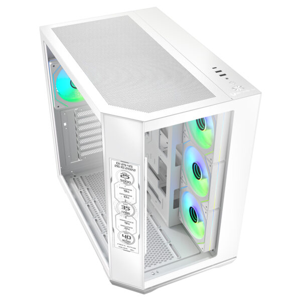 Bitfenix T10 Digital Ef Beyaz 8 8″ Inc Ips Ekran 4x120mm Argb Fan Temperli Cam Usb 3 1 Bpab 850w 80 Bronze Mid Tower Atx Gaming Kasa Bfc Wt10efbbw850 4a Y3