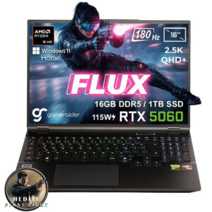 Gameraider Flux Gr16 Amd Ryzen 9 8940hx Geforce Rtx 5060 8gb 115w 16gb Ddr5 1tb Ssd 16 Inç 2.5k Qhd+ 180hz W11 Home Gaming Laptop Çanta Hediyeli 007 First Light Hediyeli 1