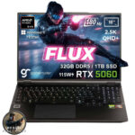 GameRaider FLUX GR16 AMD Ryzen 9-8940HX GeForce RTX 5060 8GB 115W 32GB DDR5 1TB SSD 16 inç 2.5K QHD+ 180Hz W11 Home Gaming Laptop - Çanta Hediyeli - 007 First Light Hediyeli