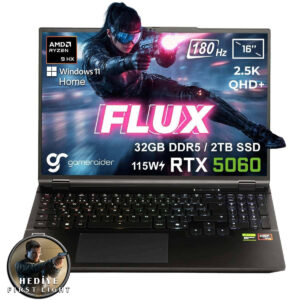 Gameraider Flux Gr16 Amd Ryzen 9 8940hx Geforce Rtx 5060 8gb 115w 32gb Ddr5 2tb Ssd 16 Inç 2.5k Qhd+ 180hz W11 Home Gaming Laptop Çanta Hediyeli 007 First Light Hediyeli 1