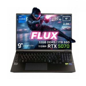 Gameraider Flux Gr16 Intel Core I7 14650hx Geforce Rtx 5070 8gb 115w 32gb Ddr5 1tb Ssd 16 Inc 2 5k Qhd 180hz W11 Home Gaming Laptop Canta Hediyeli Control Resonant Hediyeli