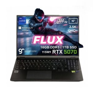 Gameraider Flux Gr16 Intel Core I9 14900hx Geforce Rtx 5070 8gb 115w 16gb Ddr5 1tb Ssd 16 Inc 2 5k Qhd 300hz W11 Home Gaming Laptop Canta Hediyeli Control Resonant Hediyeli