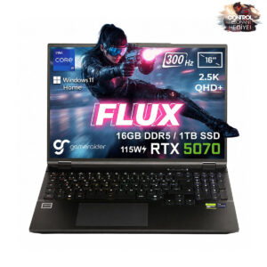 Gameraider Flux Gr16 Intel Core I9 14900hx Geforce Rtx 5070 8gb 115w 16gb Ddr5 1tb Ssd 16 Inç 2.5k Qhd+ 300hz W11 Home Gaming Laptop Çanta Hediyeli Control Resonant Hediyeli 1