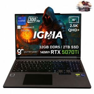 Gameraider Ignia Gr16 Intel Core I9 14900hx Geforce Rtx 5070ti 12gb 140w 32gb Ddr5 2tb Ssd 16 Inç 2.5k Qhd+ 300hz W11 Home Gaming Laptop Çanta Hediyeli Control Resonant Hediyeli 1