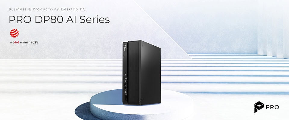 Yüksek performanslı Pro DP80 AI serisi masaüstü bilgisayar, gelişmiş yapay zeka özellikleri ve şık tasarımıyla dikkat çekiyor. Red Dot ödüllü tasarımı ve güçlü işlemcisi ile yoğun işler ve oyunlar için mükemmel seçenek.