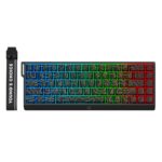MCHOSE Ace 68 Super E-sport Black Topographic %65 TTC Dragon Lord Manyetik Switch 8K Hz Hall Effect Hotswap RGB İngilizce Gaming Klavye (MC-Ace68-33)