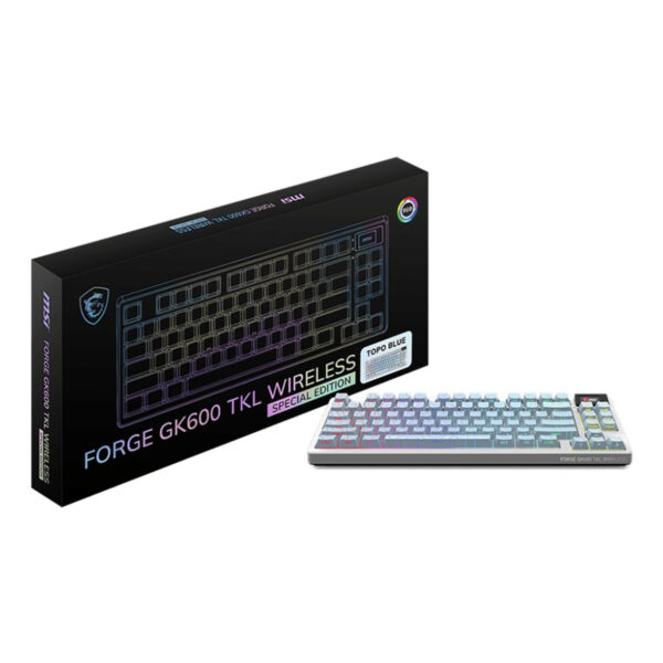 Msi Forge Gk600 Tkl Wireless Topo Blue Gaming Klavye 5