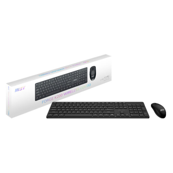 Msi Forge K200 Wirelesss Combo Siyah İnce Türkçe Kablosuz Klavye Mouse Seti 5