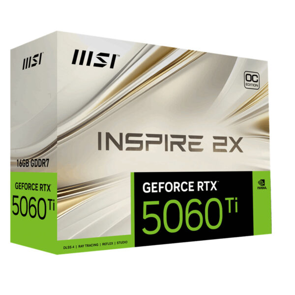 Msi Geforce Rtx 5060 Ti 16g Inspire 2x Oc 16gb Gddr7 128 Bit Dlss 4 Ekran Kartı 10