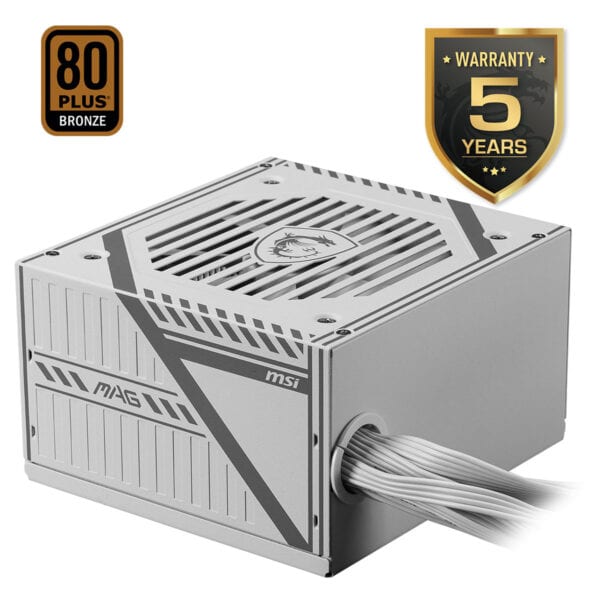 Yüksek performanslı ve güvenilir güç kaynağı, MSI MAG serisi, dayanıklı yapısı ve şeffaf kablo tasarımı ile bilgisayar sistemlerini güçlendiren ideal çözüm.