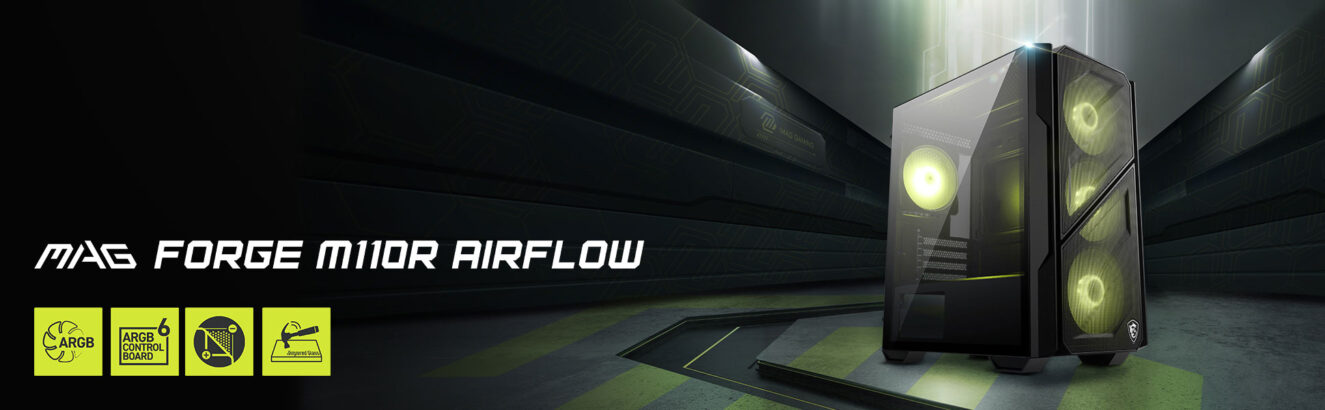 MSI MAG FORGE M110R AIRFLOW mATX Gaming Kasa H1