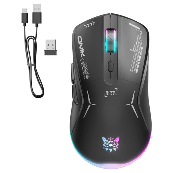Onikuma Cw917 Black Rgb Kablosuz Simetrik Gaming Mouse 6