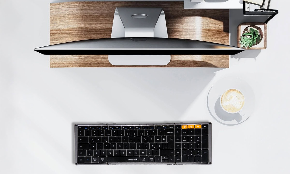 Protoarc Xk01 Uzay Grisi Katlanabilir Türkçe Klavye H03