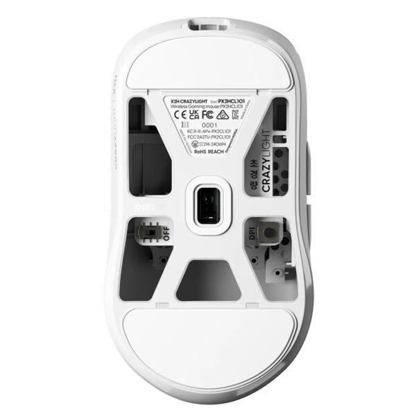 Pulsar X2h Crazylight Uyuni White Size 1 Mini 8k Hz Xs 1 Sensör Kablosuz Simetrik Gaming Mouse (px2hcl102) 4
