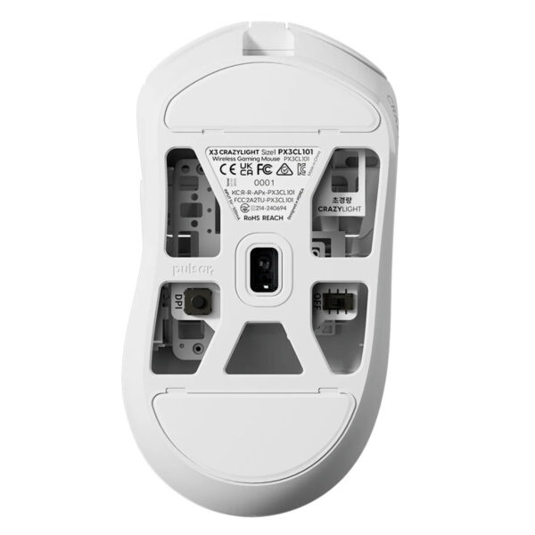 Pulsar X3 Lhd Crazylight Uyuni White Size 1 Mini 8k Hz Xs 1 Sensör Kablosuz Gaming Mouse (px3lcl102) 4