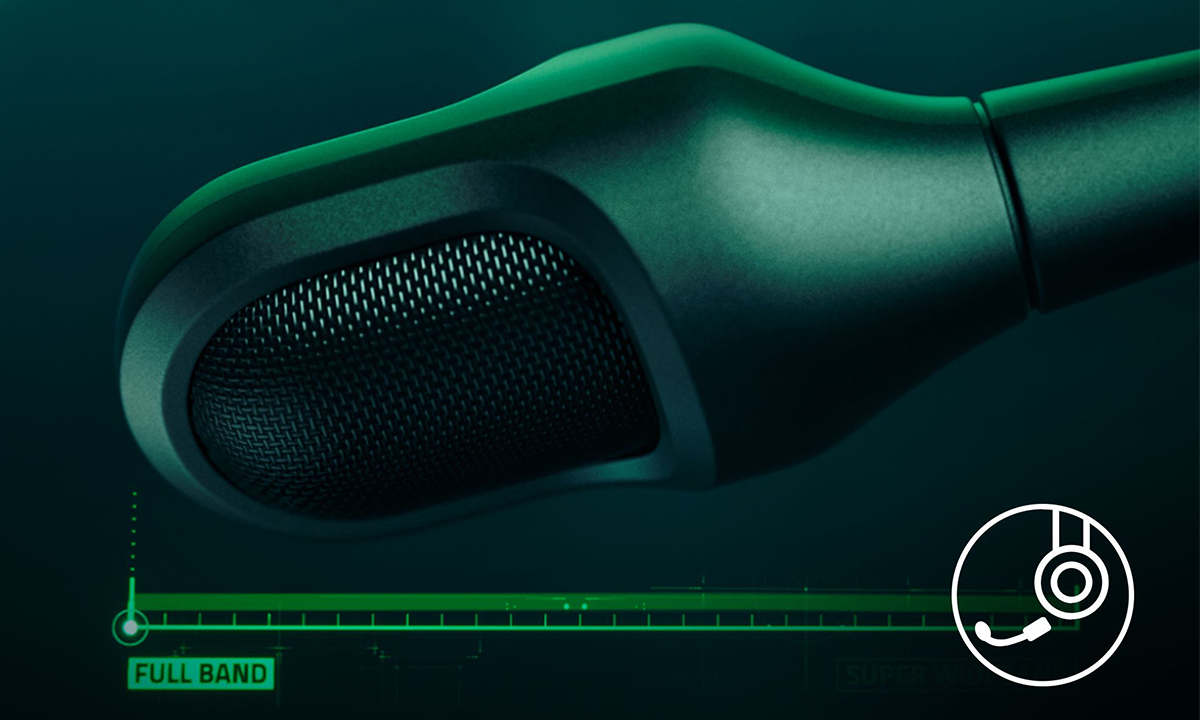 Ayrılabilir Razer HyperClear Tam Bant 12mm Mikrofon
