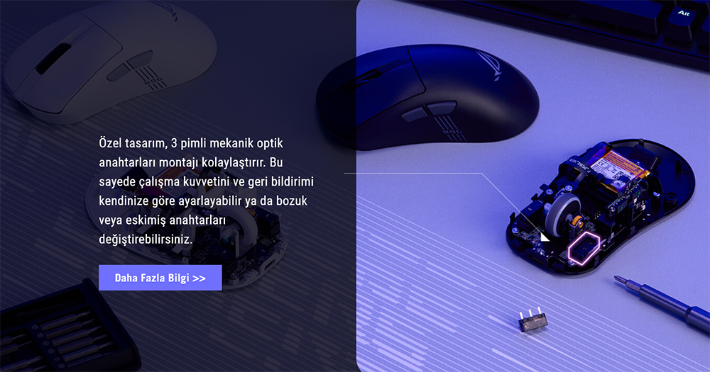 ASUS ROG Keris II Origin Beyaz Gaming Mouse H14