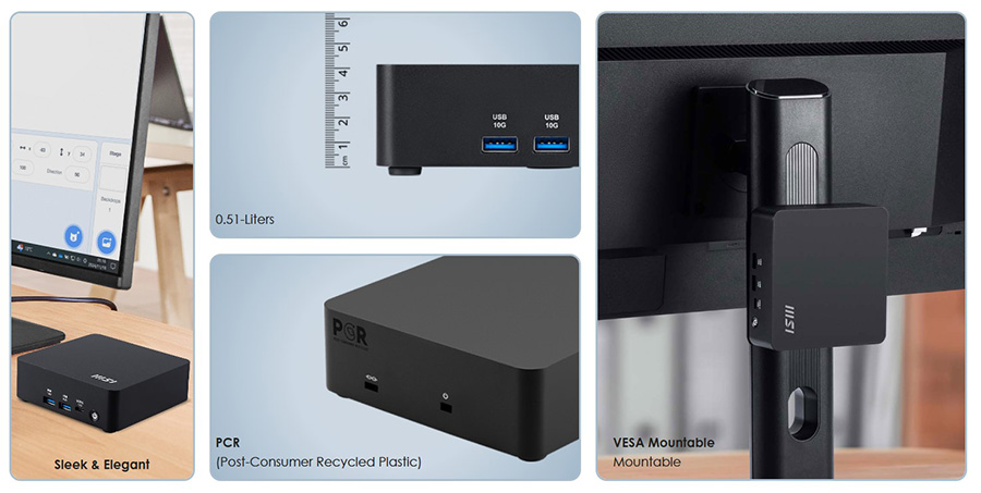 MSI CUBI NUC AI 1UMG-062EU Beyaz Mini Bilgisayar H3