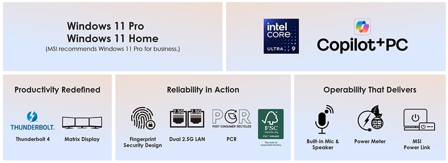 MSI CUBI NUC AI+ 2MG-001EU Mini Bilgisayar H3