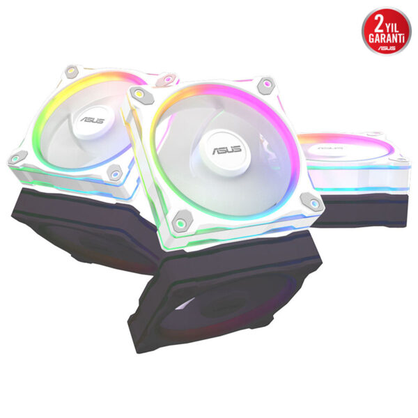Asus Prime Mr120 Argb 120mm Beyaz 3’lü Kasa Fanı 2