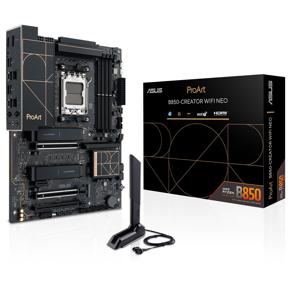 Asus Proart B850 Creator Wifi Neo 9000 Mhz (oc) Ddr5 Am5 Soket M.2 Hdmi Dp Atx Anakart 1