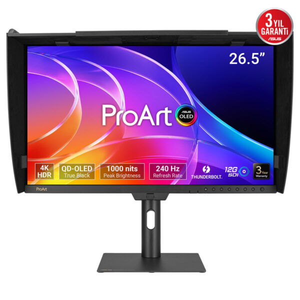 Asus Proart Display Oled Pa27usd 26.5 Inç 240hz 0.1ms 4k Uhd Adaptive Sync Qd Oled Pivot Monitör 2
