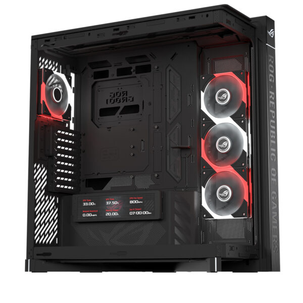 Asus Rog Cronox Argb Panaromik Temperli Cam Lcd Ekranli Full Tower E Atx Gaming Kasa 3