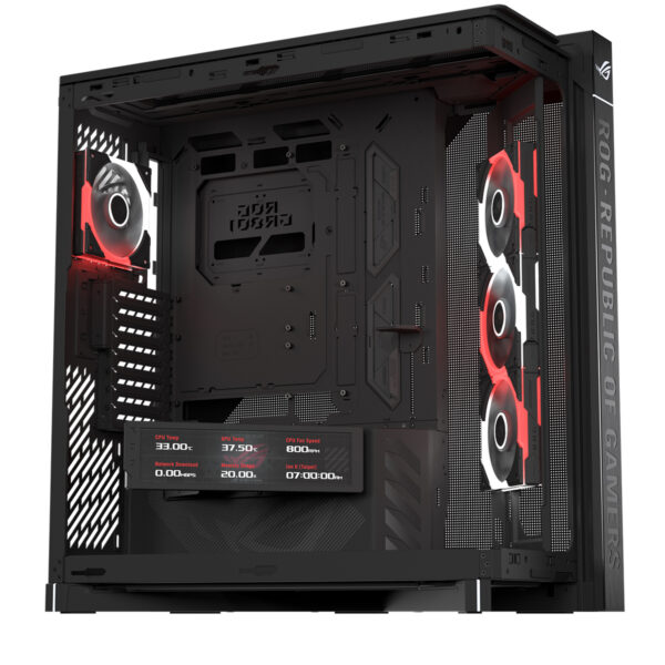 Asus Rog Cronox Argb Panaromik Temperli Cam Lcd Ekranli Full Tower E Atx Gaming Kasa 4