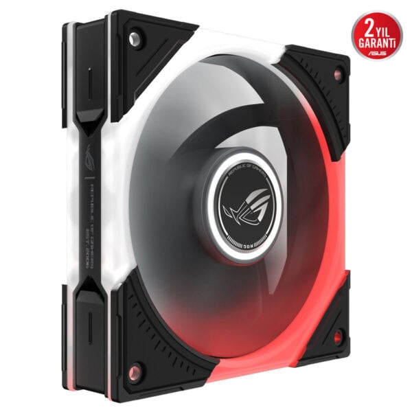 ASUS ROG Eurux GR120 ARGB 120mm kasa fanı, siyah-kırmızı LED aydınlatmalı soğutucu fanı ve dayanıklı çerçevesiyle PC kasası için ideal soğutma çözümü.