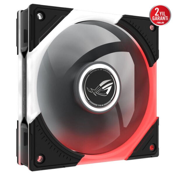 ASUS ROG Eurux GR120 ARGB 120mm kasa fan, siyah-kırmızı aydınlatmalı soğutucu.