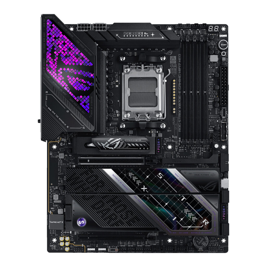 ASUS ROG STRIX X870E E GAMING WIFI7 NEO DDR5 Soket AM5 M 2 USB4 ATX ASUS ROG STRIX X870E E GAMING WIFI7 NEO DDR5 Soket AM5 M 2 USB4 ATX