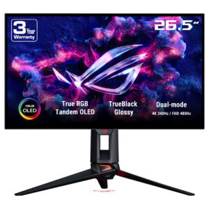 Asus Rog Swift Oled Pg27ucwm 26 5 Inc 480 Fhd 240hz 4k Uhd Dual Mode 0 03ms Adaptive Sync Woled Pivot Gaming Monitor Fc1