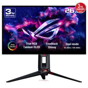 Asus Rog Swift Oled Pg27ucwm 26 5 Inc 480 Fhd 240hz 4k Uhd Dual Mode 0 03ms Adaptive Sync Woled Pivot Gaming Monitor Fc2