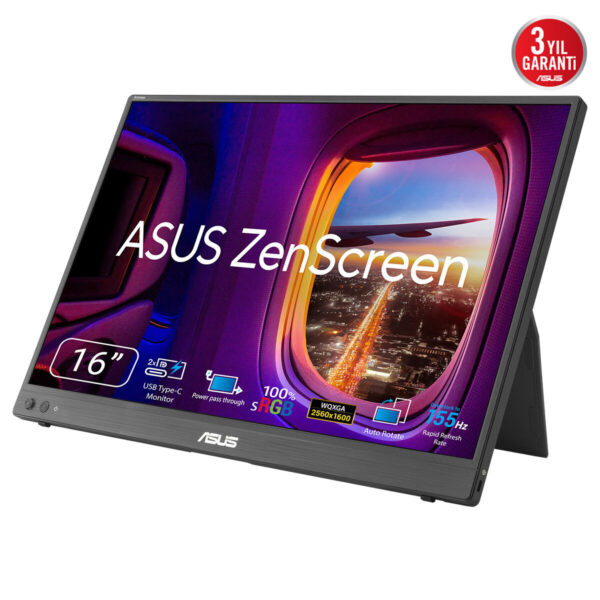 Asus Zenscreen Mb16ncg 16 Inç 155hz 5ms 2k Qhd Adaptive Sync Ips Taşınabilir Monitör 2