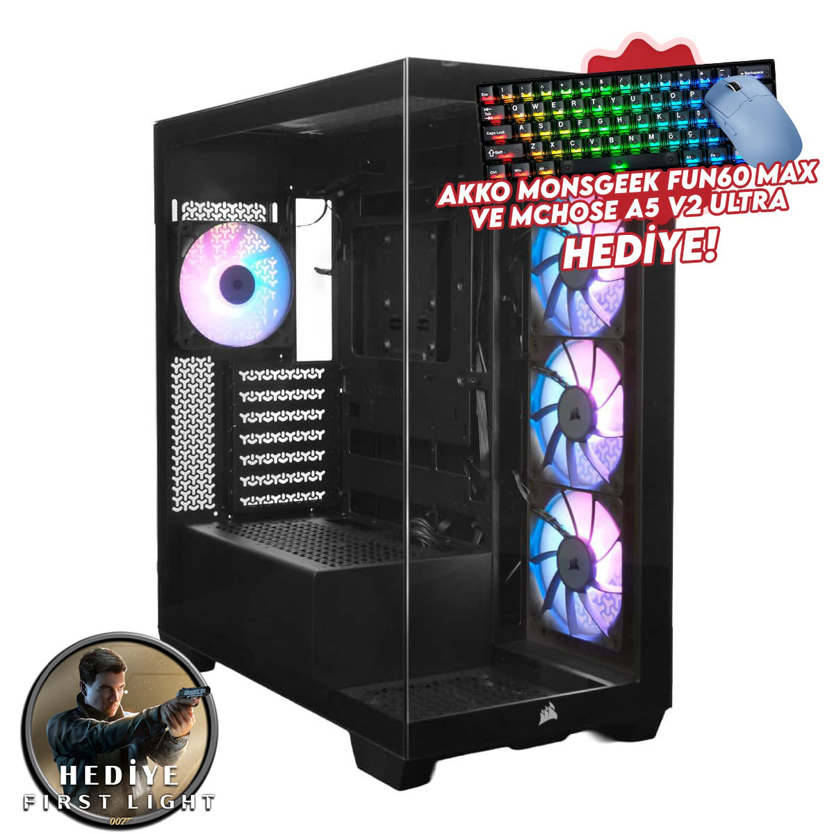 Blade Tuf5080 Amd Ryzen 7 7800x3d Tray Asus Tuf Gaming Geforce Rtx 5080 Oc 16gb 32gb Ram 1tb M.2 Ssd Sistem Tavsiyesi 007 First Light Hediyeli 1