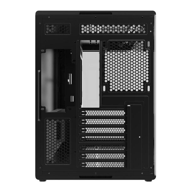 Şirket bilgisayarı için uygun oyun kasası, havalandırma delikleri ile yüksek performanslı soğutma sağlar.